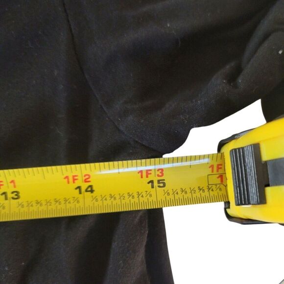 Cable & Gauge Black Sheer Mesh Tiered Front 3/4 Sleeve High Low Top Size S - Picture 9 of 11